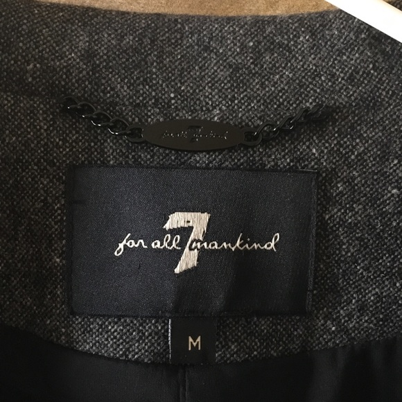 7 for All Mankind NWOT gray blazer jacket medium - Picture 2 of 8